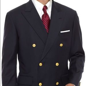 Navy Brooks Brothers Blazer with Brass Buttons